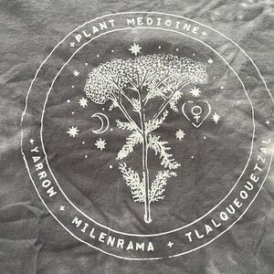 Healing Plants Charcoal Silk-screened Children’s Large T-Shirt